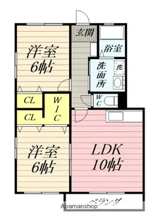パルメゾン飯泉B【1階】の間取り