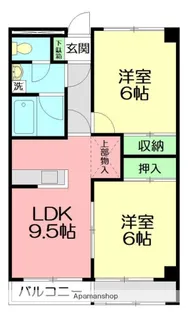 ロワール市川【4階】の間取り