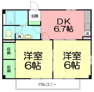 ニューハイツ柿沢【2階】の間取り