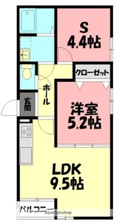 CLAIR LA MAISON茅ヶ崎(クレールラメゾンチガサキ)【1階】の間取り