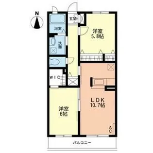 クレール山下【3階】の間取り