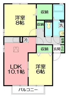 マノワール.ヒサシⅡ【1階】の間取り