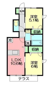 ボヌールメゾン【1階】の間取り