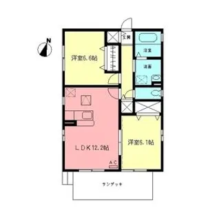 パラシオンD【1階】の間取り