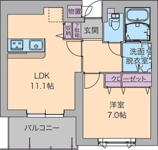 ホワイトアーミン湘南【1階】の間取り