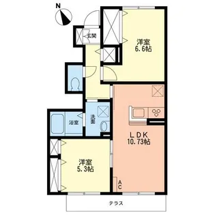 アリビオ湘南【1階】の間取り