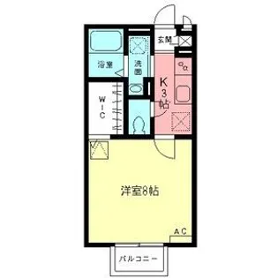 シティーパル楓【1階】の間取り