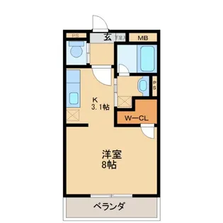 プランドール長後【0302号室】の間取り