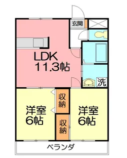 エスポワール茅ヶ崎【3階】の間取り