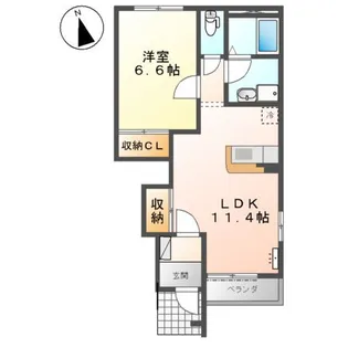 プロニティ HY【1階】の間取り