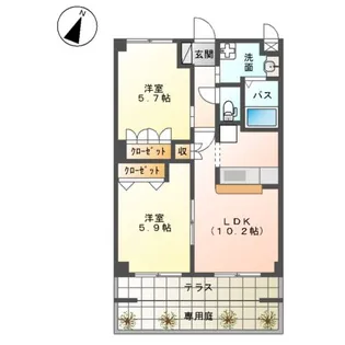 EVER SHINE SHONAN【00102号室】の間取り