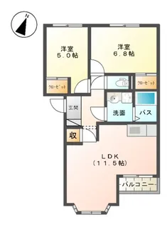 プランドール【1階】の間取り