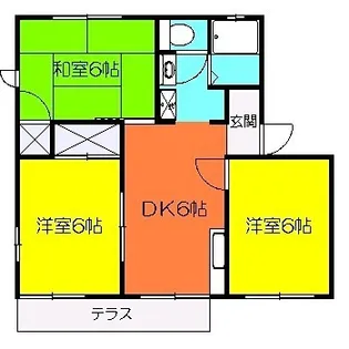 メゾンKUNIHARA C【1階】の間取り