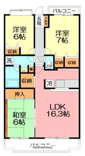 ファーストヒル天神【2階】の間取り