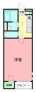 クレイノ光彩SOUTH【201号室】の間取り