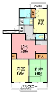 スカイコート前田【1階】の間取り