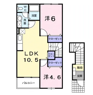 プラム ブルック【2階】の間取り