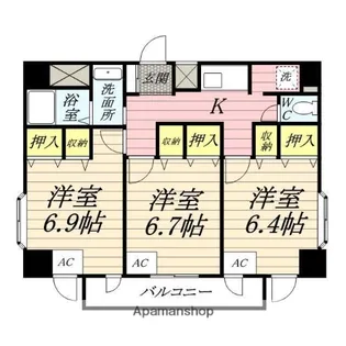 ウィンベルソロ平塚第6【2階】の間取り