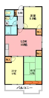 コーポ山室【2階】の間取り