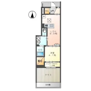 ローズ・ヴェルジュ【1階】の間取り