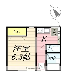 サーフテラス【1階】の間取り