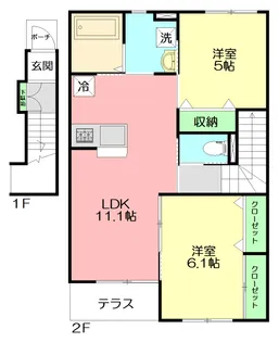 ヴェルデュール【2階】の間取り