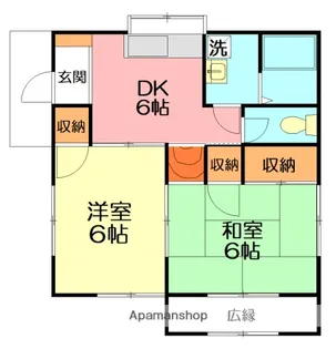 横内ハイツ【2階】の間取り
