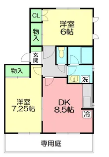 ガーデンコートS【1階】の間取り