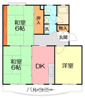 神奈川県小田原市南鴨宮3丁目【マンション】の間取り