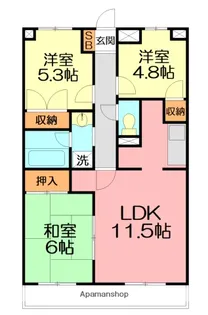 マイメゾン湘南二番館【1階】の間取り