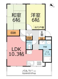 太陽辻堂マンション【3階】の間取り