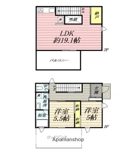 ハナミズキG棟【1階】の間取り