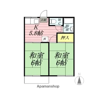 ファミーユ松田【1階】の間取り