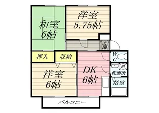 プラザ樹苑A【2階】の間取り