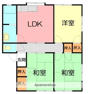 ブルーハイツシロタ【1階】の間取り