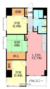 クレスト湘南【4階】の間取り