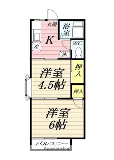 ファミーユ本厚木【202号室】の間取り