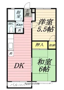 ティンカーベル南林間【2階】の間取り