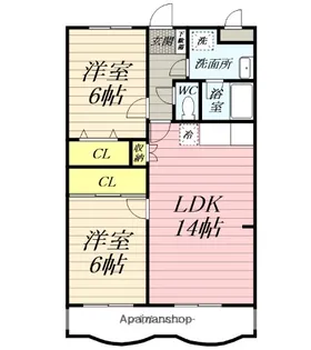 シャルマン大野【3階】の間取り