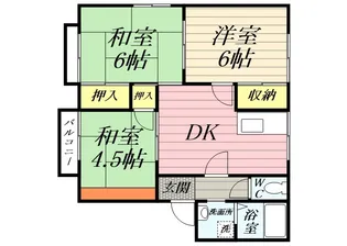 ビューラーハイツA【2階】の間取り