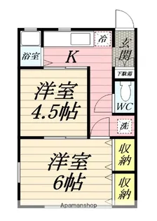 サンコーポラス曲松【1階】の間取り