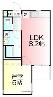 1LDKの間取り画像