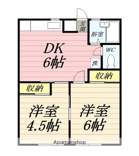 ハイツ保田【2階】の間取り