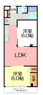 鈴与レジデンス【3階】の間取り