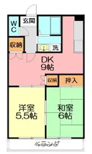 プラーズ榎木町【4階】の間取り