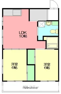 2LDKの間取り画像