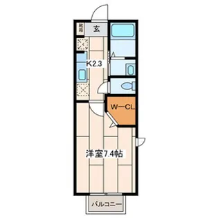 サンシャテロ湘南【2階】の間取り