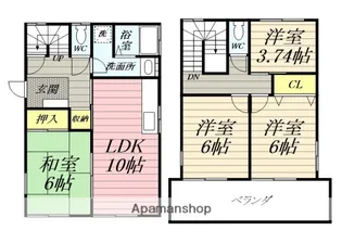 神奈川県小田原市小八幡1丁目【一戸建】の間取り