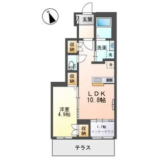 リエール【1階】の間取り