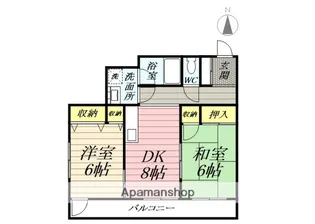 ランドジッツ平塚【4階】の間取り